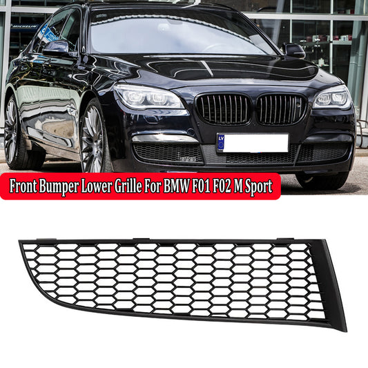 M Sport grille protector for the lower right front bumper, suitable for BMW F01 and F02 models (2009-2015).