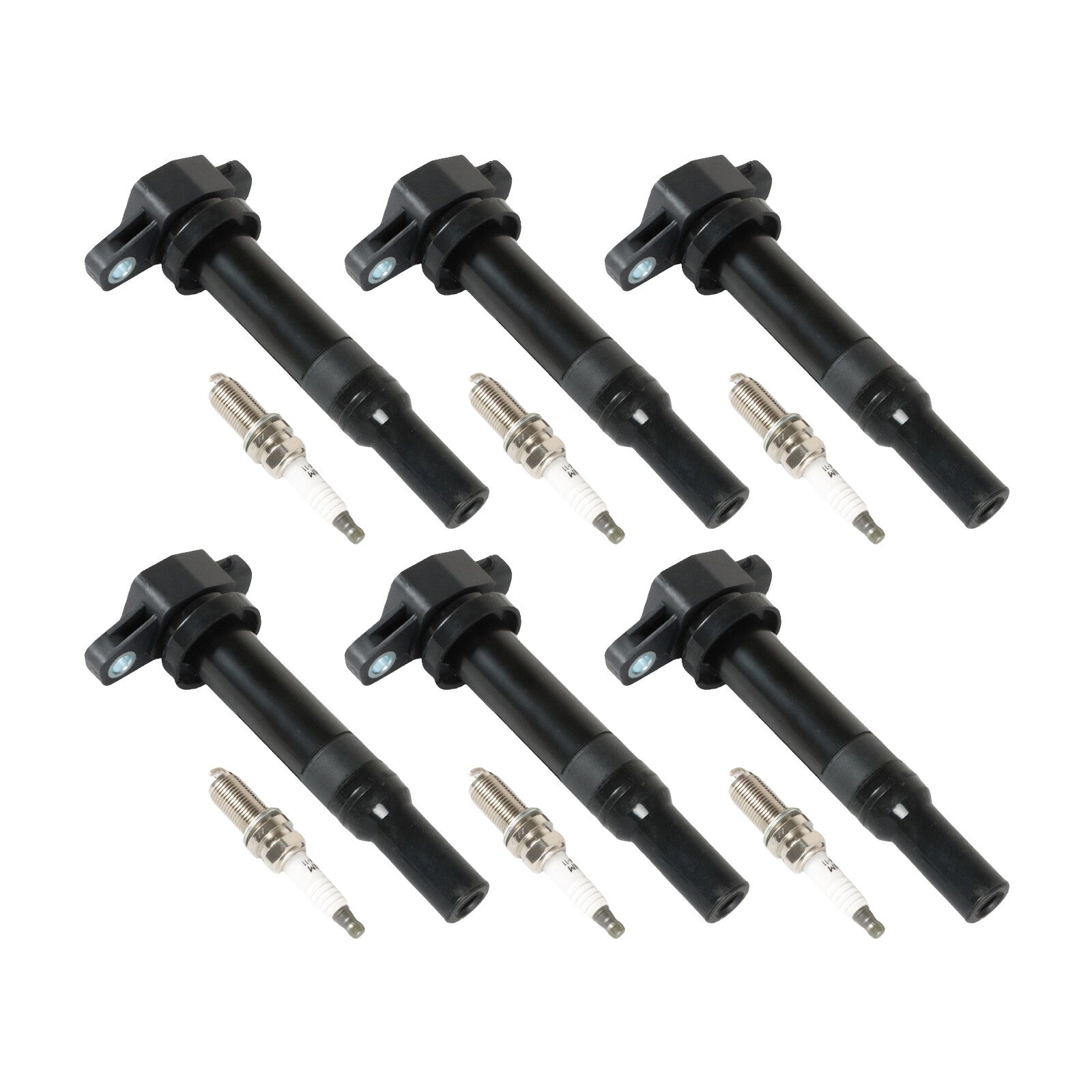 6X Ignition Coil  Platinum Spark Plug for 2007-2009 for Hyundai Santa Fe V6 UF558
