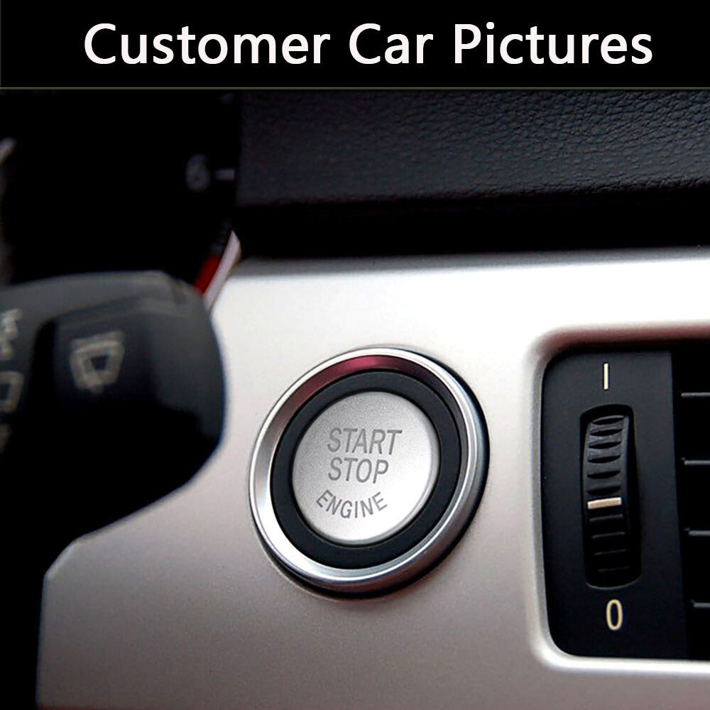 Start Stop Engine Button Switch Cover for BMW E90 E60 E84 E83 E70 E71 E72 Silver