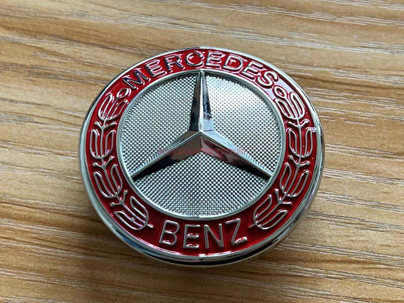 Chrome Red for MERCEDES W211 W221 Front Grille Badge Embroidery E320 E350 S550