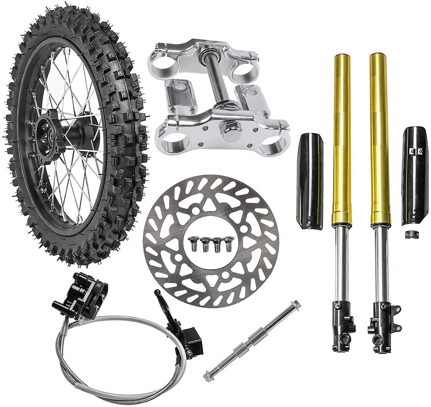 45/48mm Front Forks + 14 Wheel 60/100-14 Dirt Pit Bike Atomik 125cc 150cc CRF70