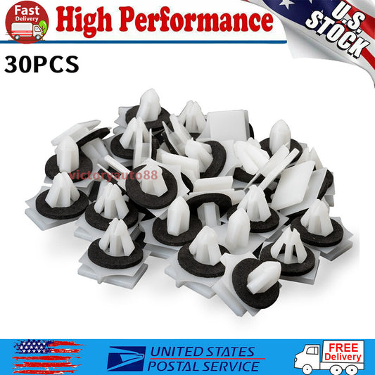 30-piece pack W716503-S300 External Rocker Panel Molded Retainer/Seal for Ford MKZ