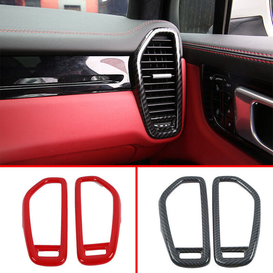 Fit for Porsche for Cayenne 2018-2020 front dashboard air outlet vent trim ABS 2X