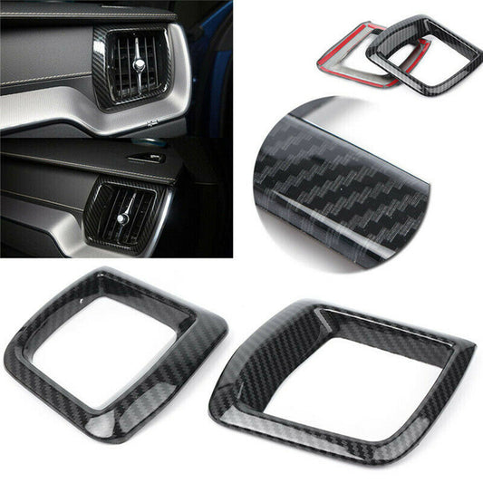 Carbon Fiber 2X Front Side Air Outlet Vent Cover Trim For 2018-2021 for Volvo XC60