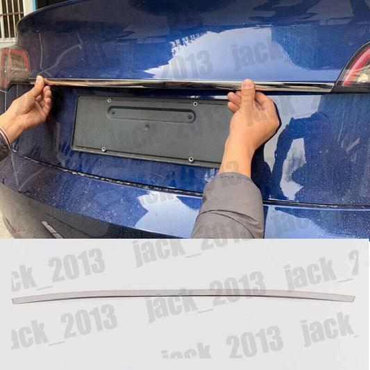 for Tesla Model 3 2018-23 Steel Car Exterior Rear Tailgate Trunk Lid Cover Trim