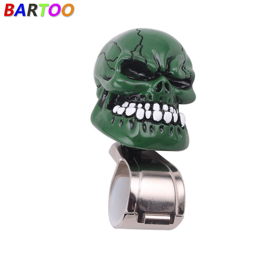 Green Skull Head Car Steering Wheel Spinner Suicide Knob Handle Auto/Truck