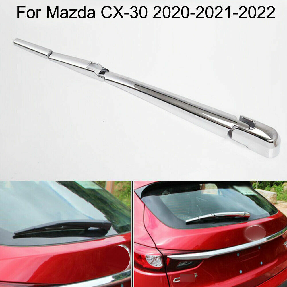 for Mazda CX-30 2020-22 Silver Chrome Rear Window Wiper Molding Cover Trim Decor