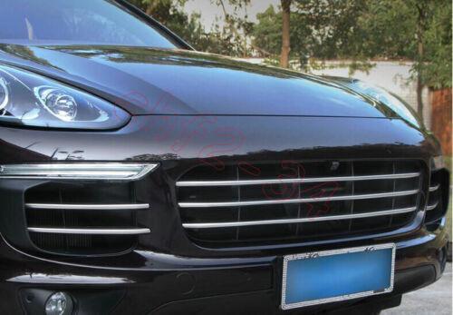 for Porsche for Cayenne Bright Silver Front Grille Grill Ring Cover Trim 2018-2022