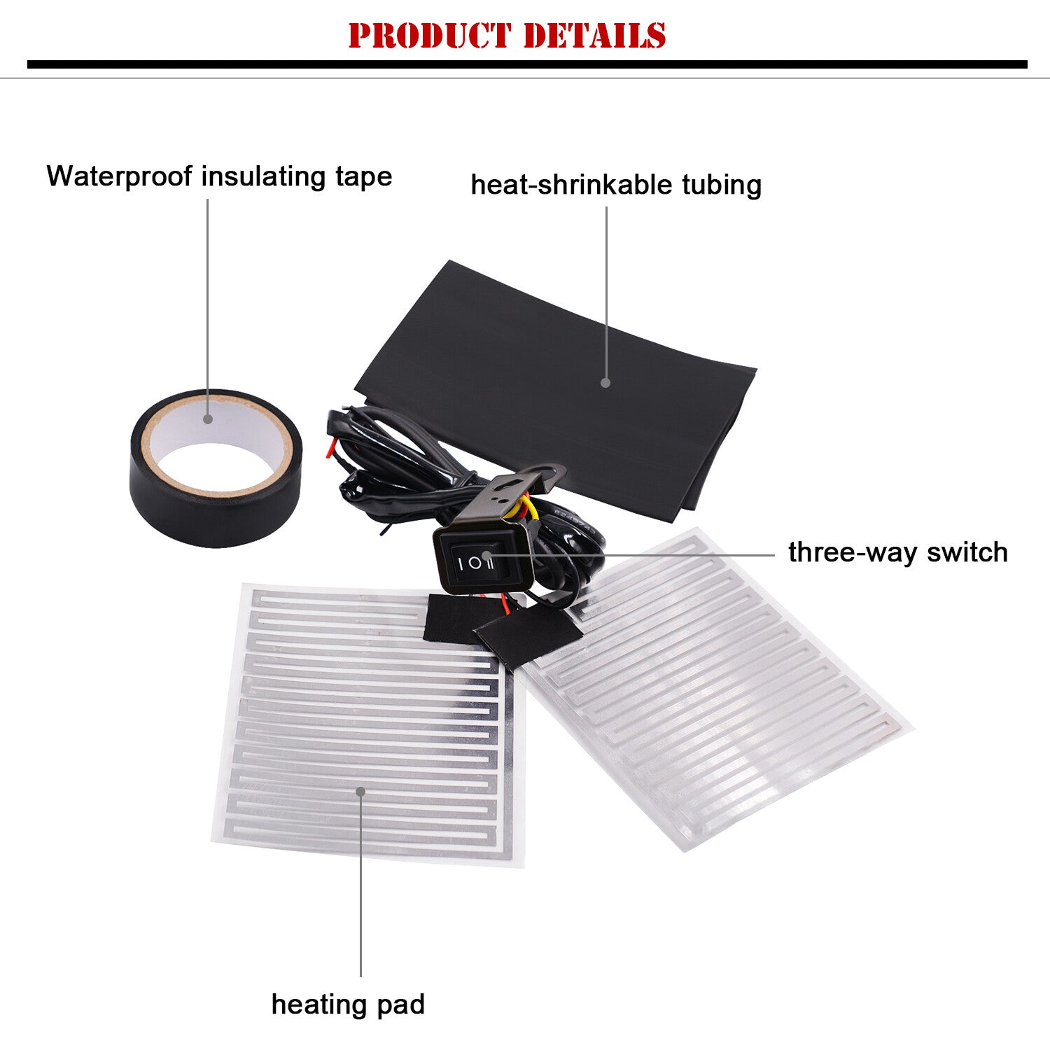 Grip Heater Pad Kit Motorcycle ATV Snowmobile Snow Bike Heated Hand Warmer