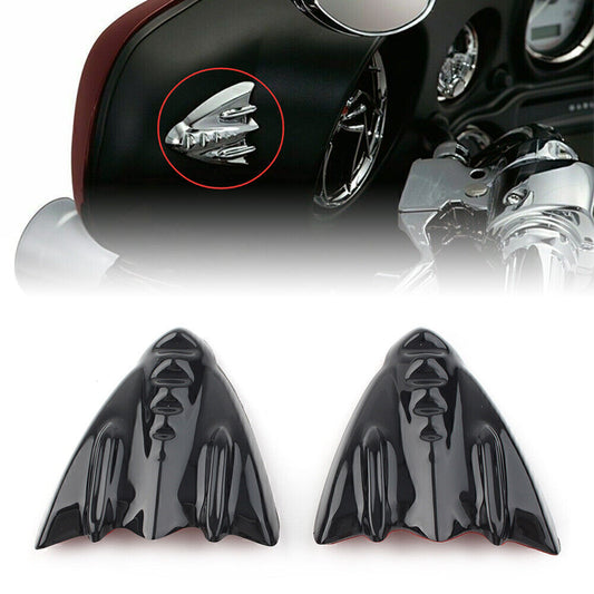 Inner Fairing Mirror Block Off Cover Plates Fit for Harley FLH 2006-2013 Black