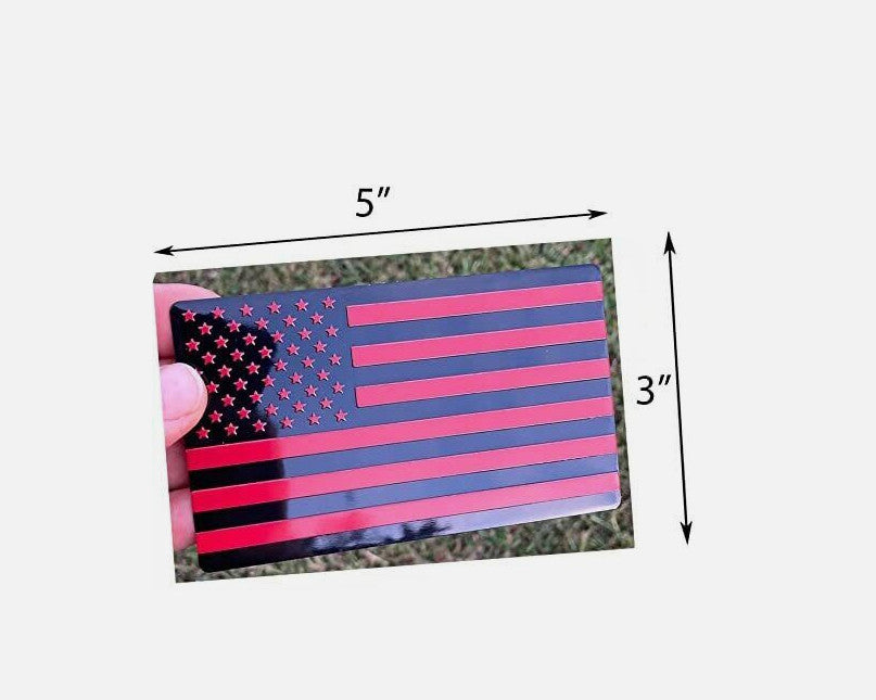 Car side fender rear trunk badge American flag red and black for Chevrolet 2-piece set