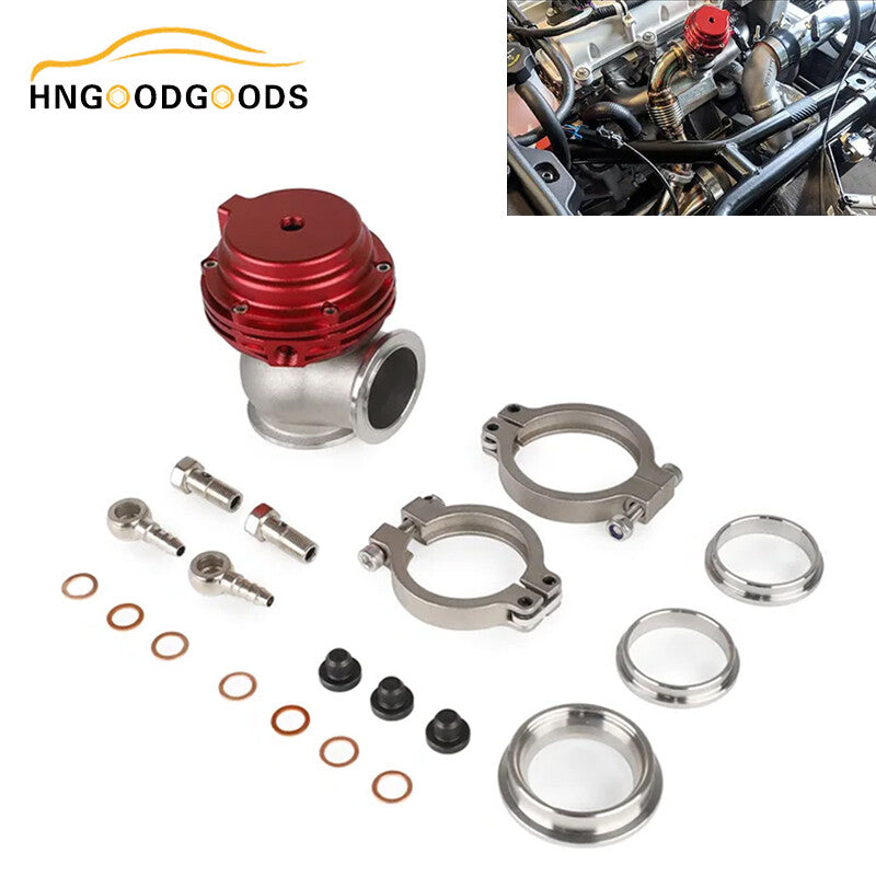 Red 38 mm external turbine Wastegate V-band flange 22PSI for manifold universal application