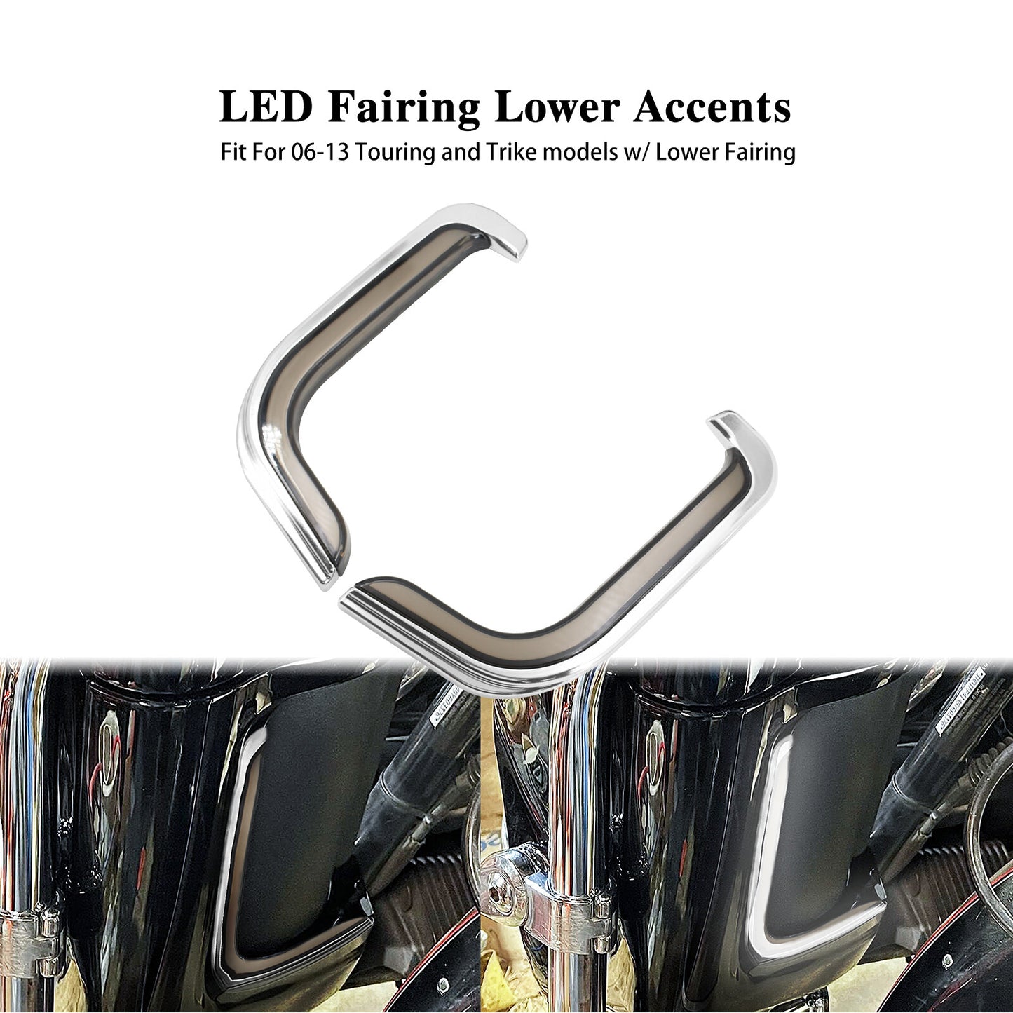 LED Fairing Lower Accent Turn Signal Light Fit for Harley Touring CVO 2006-2013