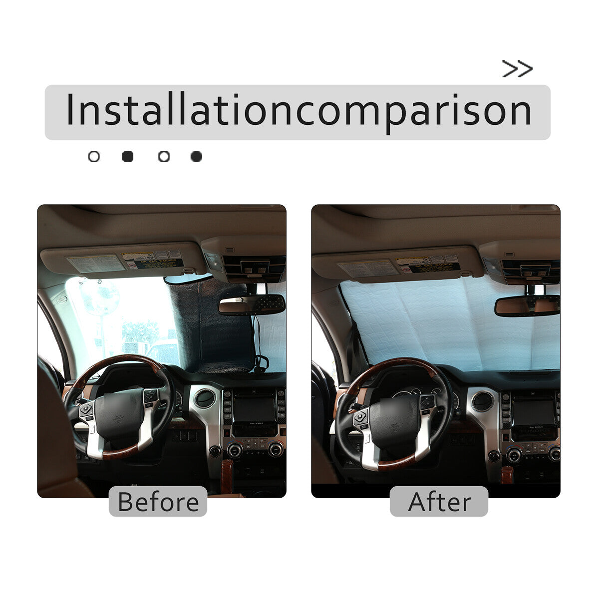 Suitable for Toyota Tundra 2007-2021 windshield sunshade/heat cover.