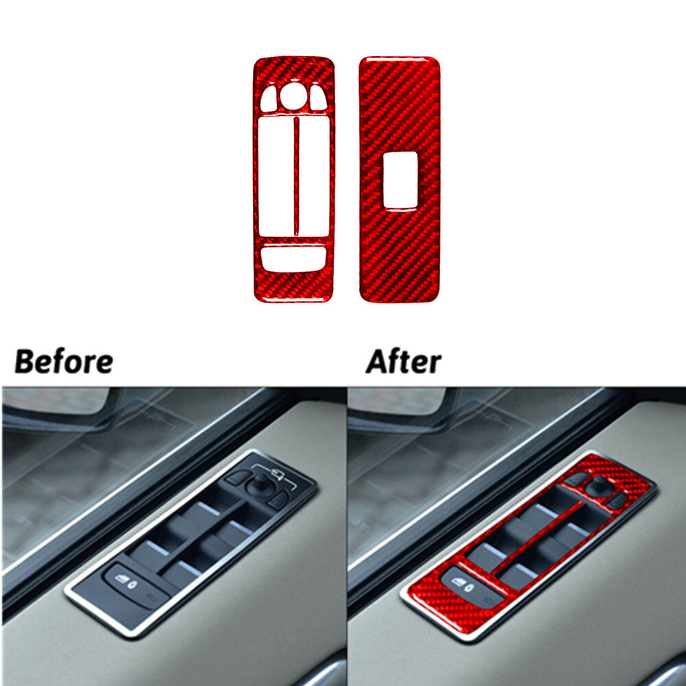 Red Carbon Fiber Window Lift Control for Land Rover Discovery Sport 2015-2019