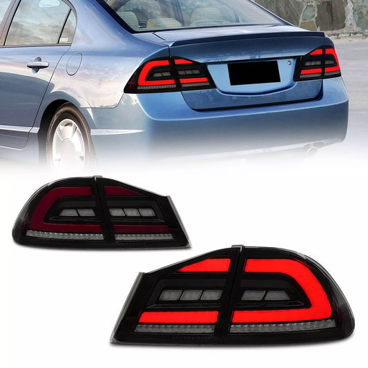 Smoky red LED sequential taillights suitable for 05-12 for Honda for Civic FD2 FD1 taillights