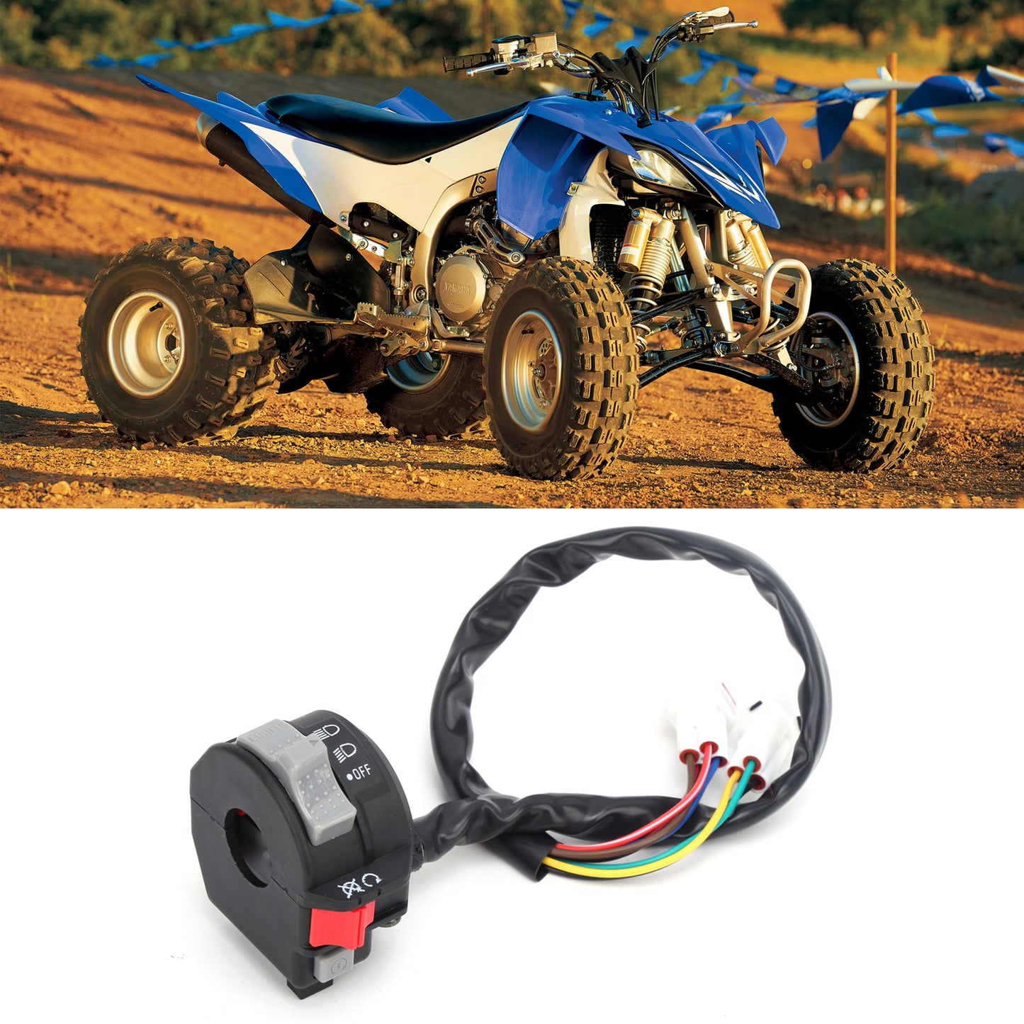 Hot Handlebar Switch Start/Kill/On/Off Headlight Control Part For YFZ 450