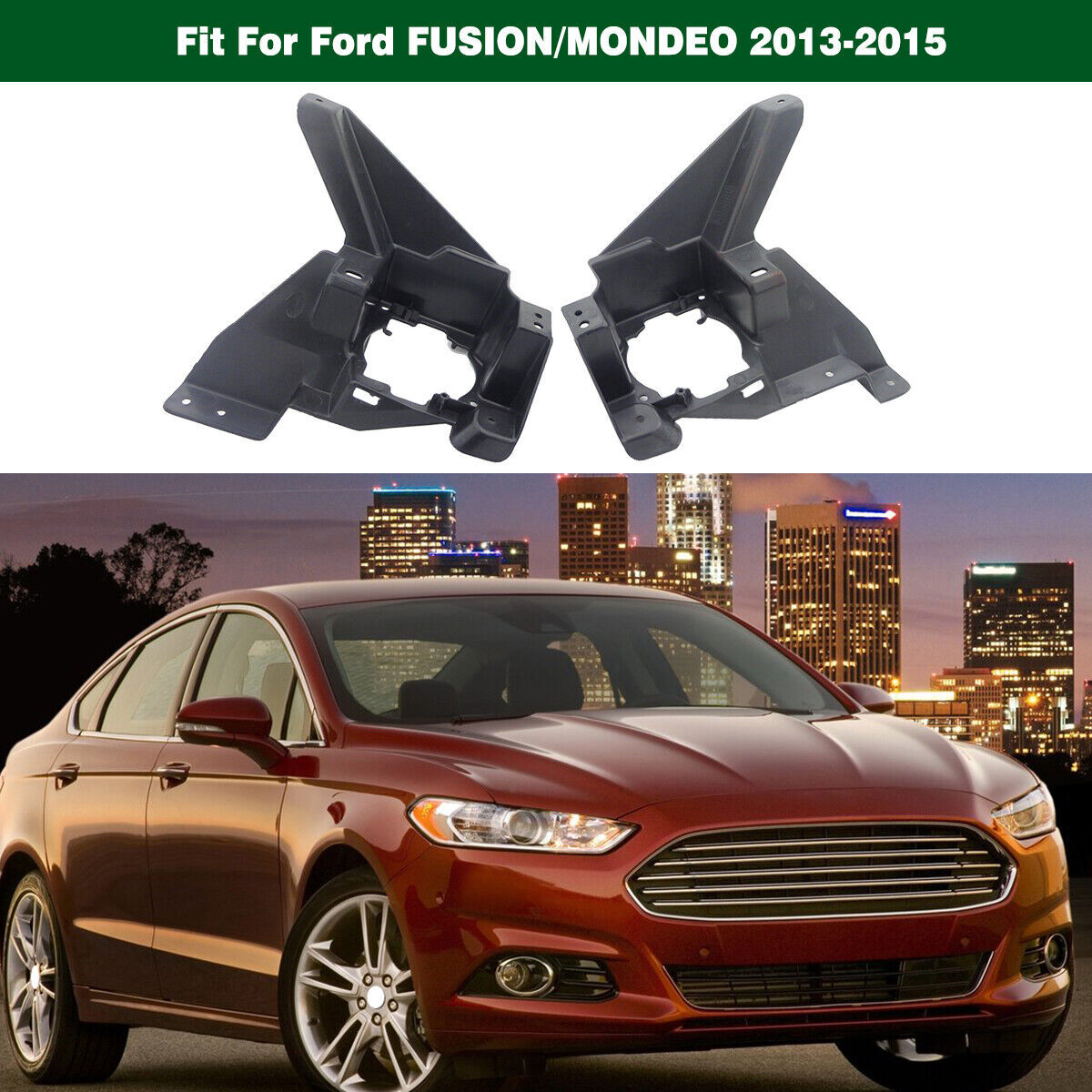 1PAIR FRONT FOG LIGHT LAMP SUPPORT BRACKET Fit for Ford Fusion Mondeo 2013-2016