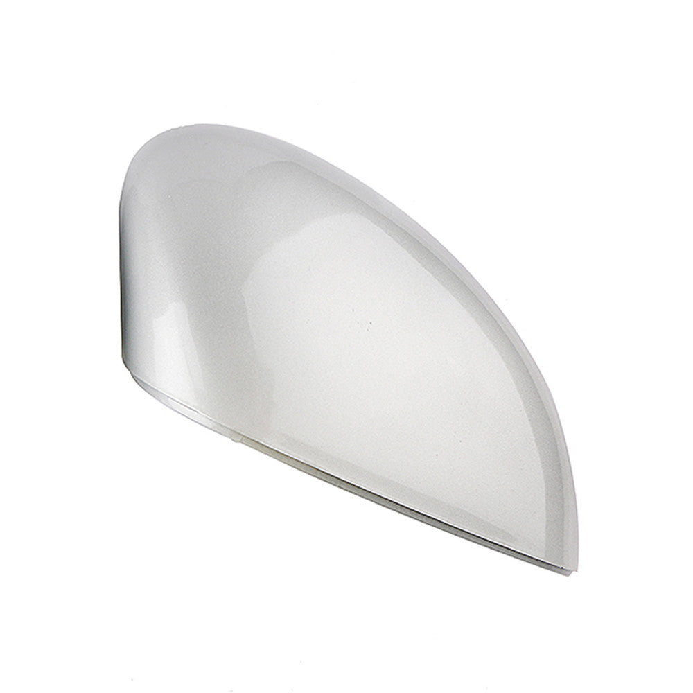 Right passenger side door mirror cover for 2008-2017 for Ford Fiesta MK7, silver.