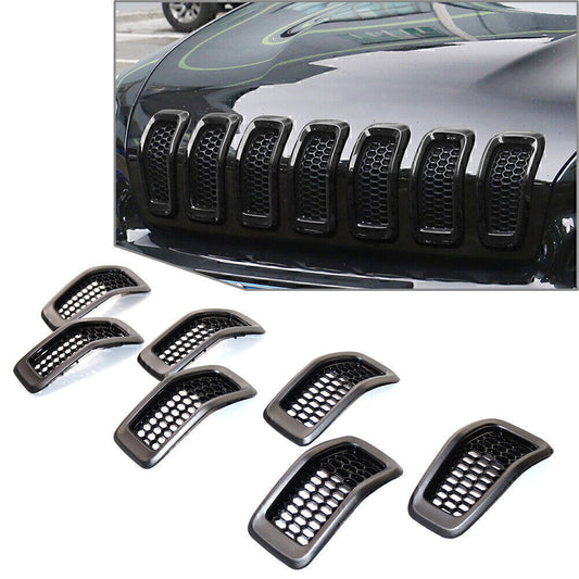 For 2014-2018 2015 for Jeep Cherokee Honeycomb Front Grille Inserts Grill Cover Trim
