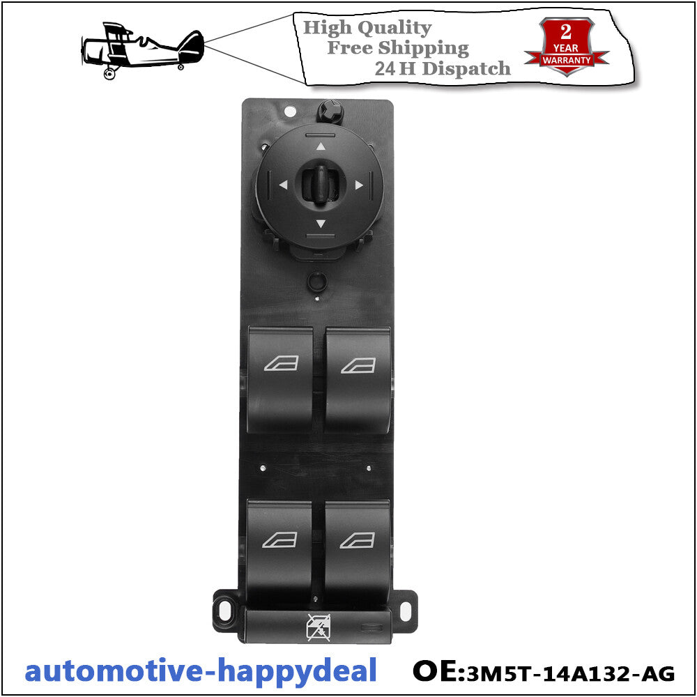 Window and Wing Mirror Control Switch for Ford Focus MK2 2005-2008 3M5T14A132AG