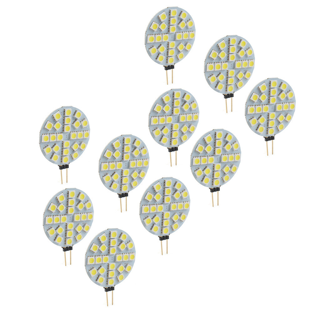 DC12V G4 Socket 24 LED 5050 SMD LED Light Round Bulb For Car Truck Landscaping