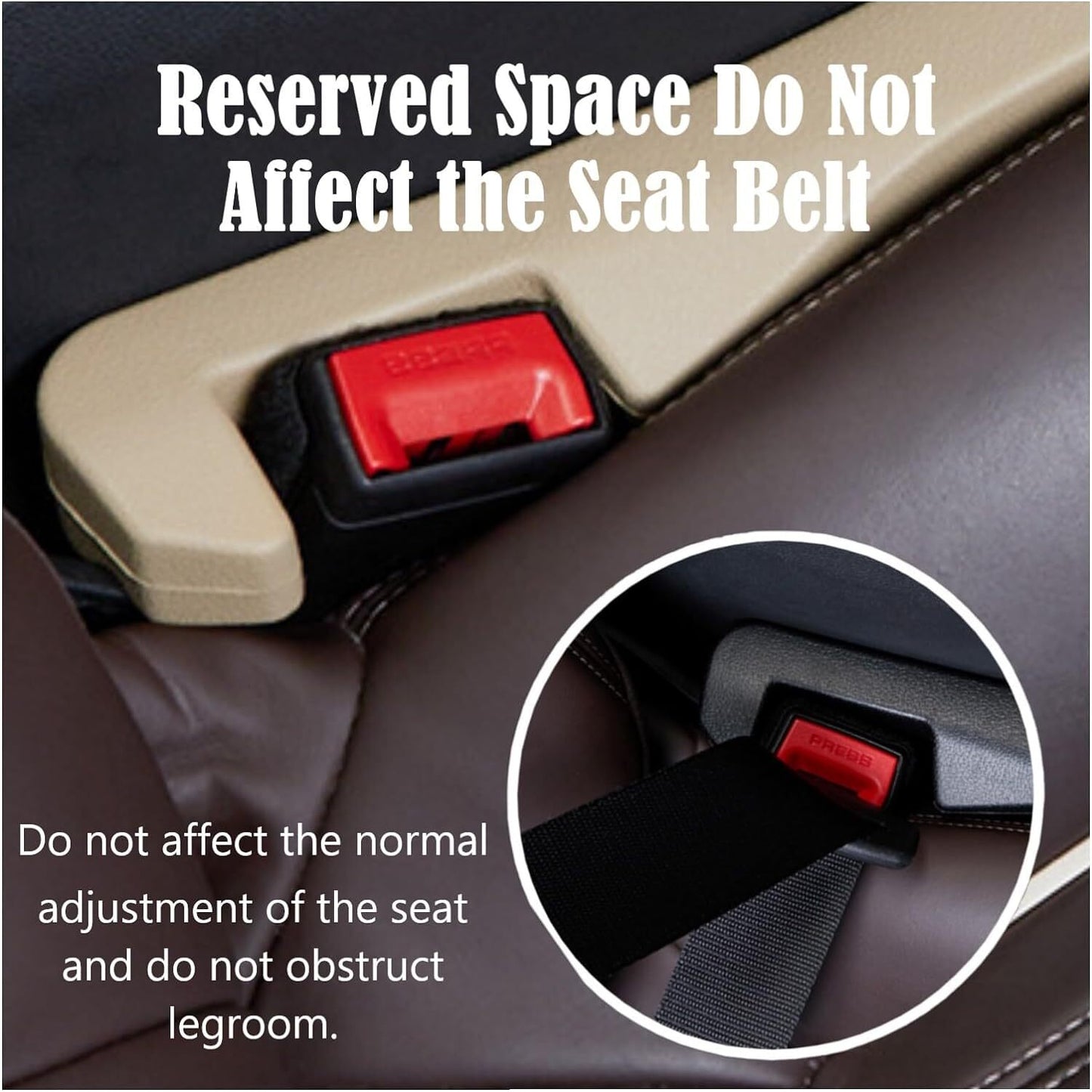 2-Pack Beige Car for Seat Gaps Filler for Cars, SUVs, and Trucks