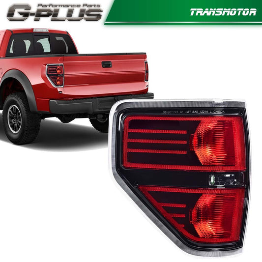 Rear taillights and brake lights on the left drive side, suitable for 2009-2014 for Ford F-150 pickups.