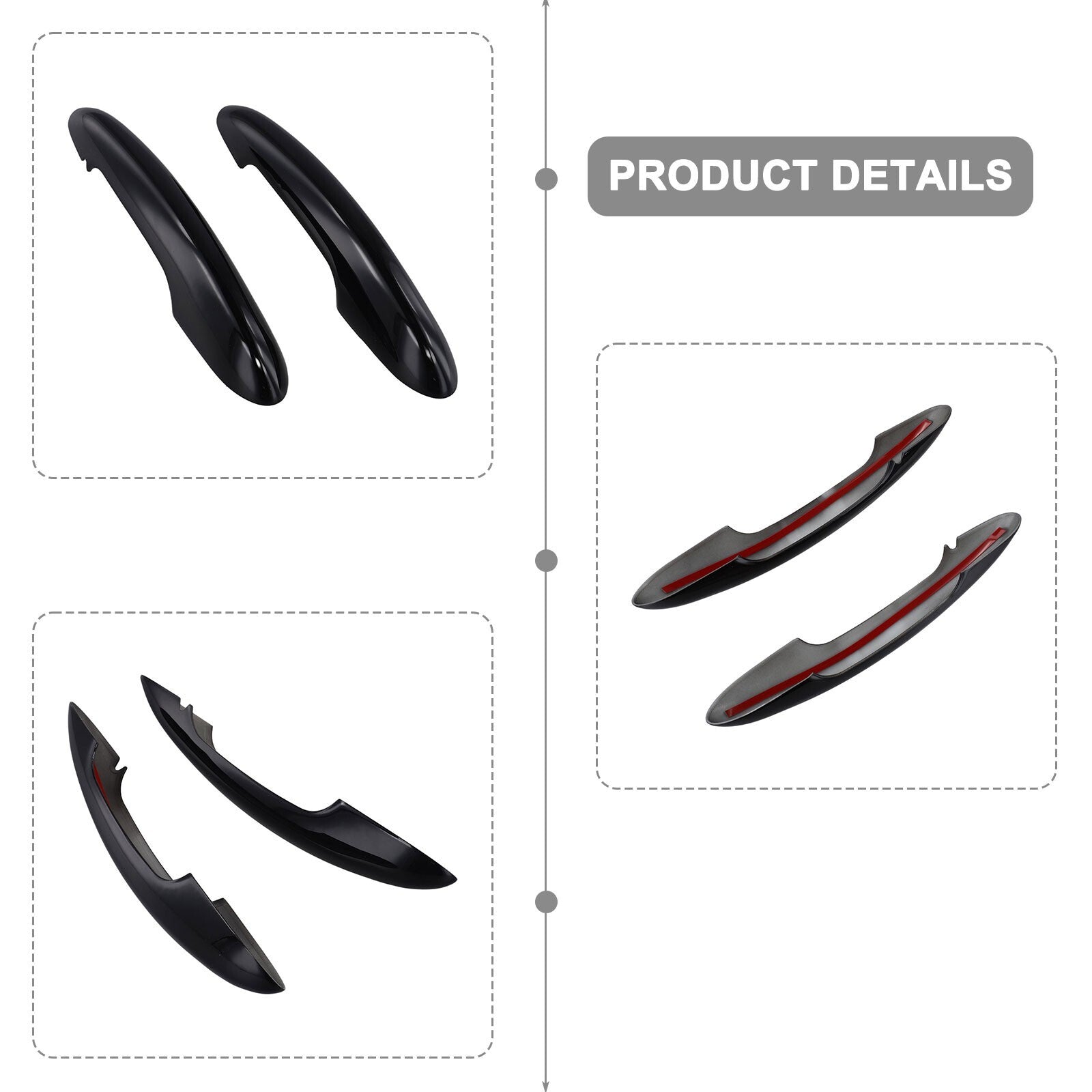 Black door handle protective sleeve trim suitable for mini Cooper F54 F55 F56 F57 F60