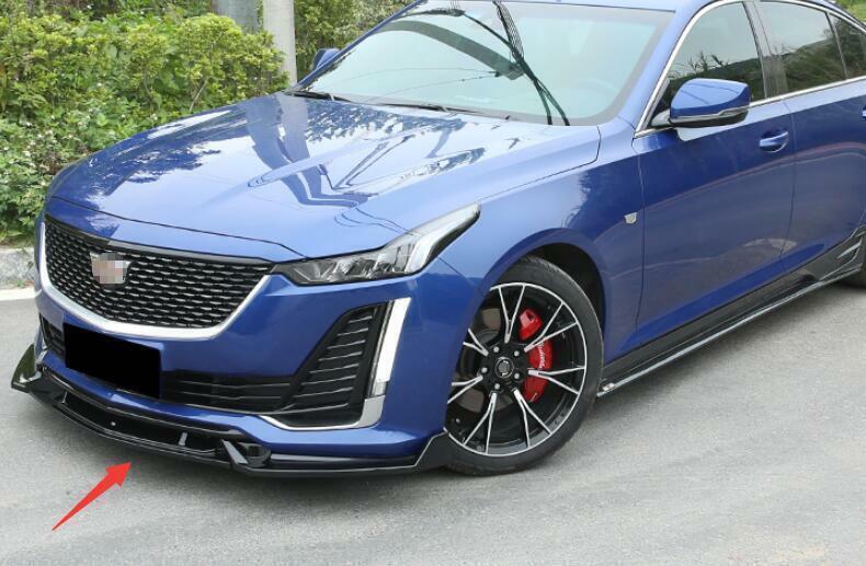 Glossy Black Front Bumper Lip Spoiler Bodykit For auto for Cadillac CT5 CT5-V 20-23