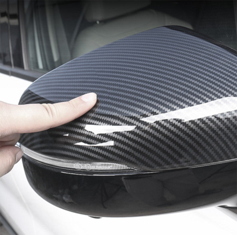 for Kia Carnival 22-24 Carbon Fiber Side Door Rearview Mirror Cover Trim Cap 2X