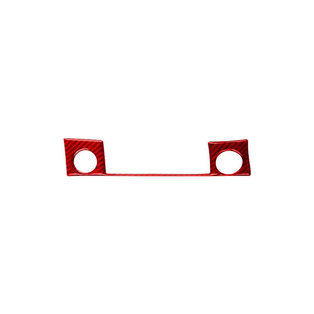 Red Carbon Fiber Engine Start Button Panel Sticker Trim for Audi Q5 2018-2021