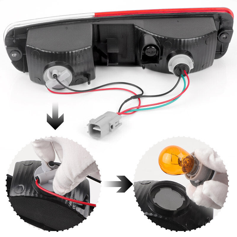 Rear Bumper LED Reflector Tail Brake Signal Lights for Mitsubishi Pajero Montero