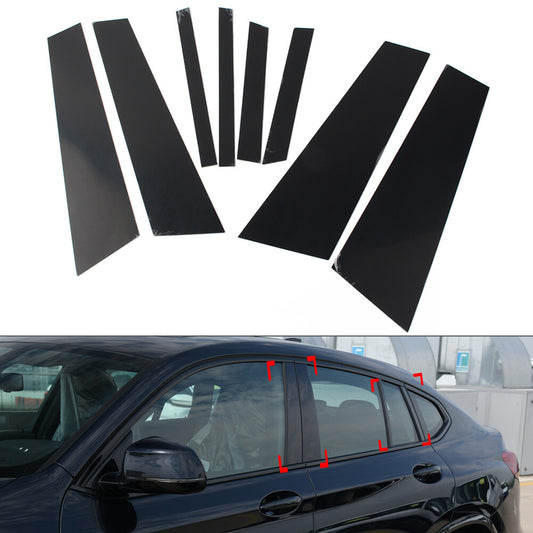 Window Central Middle Column B C Pillar Post Trim for BMW X4 G02 2019-2021 8PCs