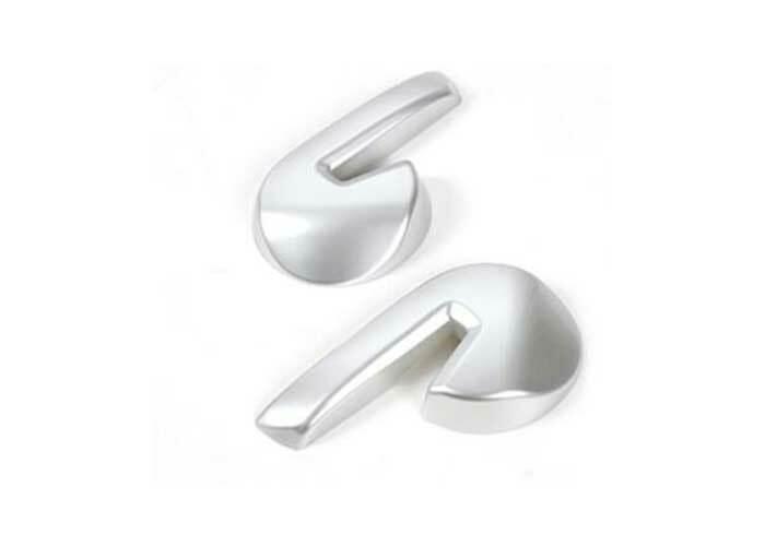 for Ford for Mustang 2015-2022 Matte Silver Electric for Seat Adjustment Cover Trim 2PCS