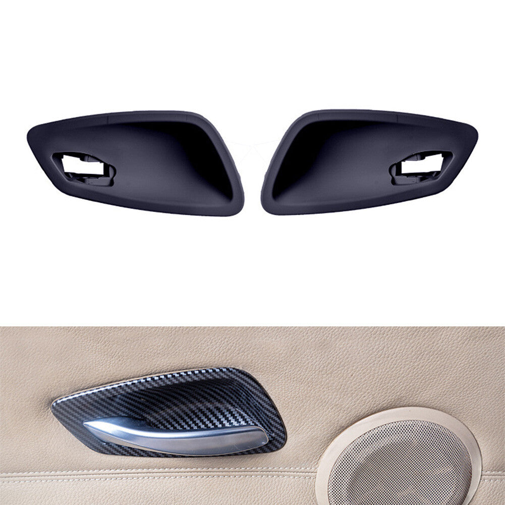 Inner Interior Door Handle Bowl Cover for BMW 3 Series E90 2005-2012 Black 2PCS