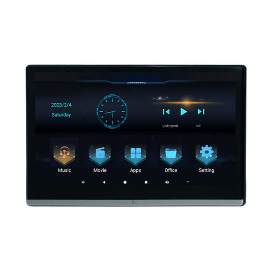 13.3in Touch Screen Car Headrest Monitor Bluetooth FM Player Android 11 WIFI