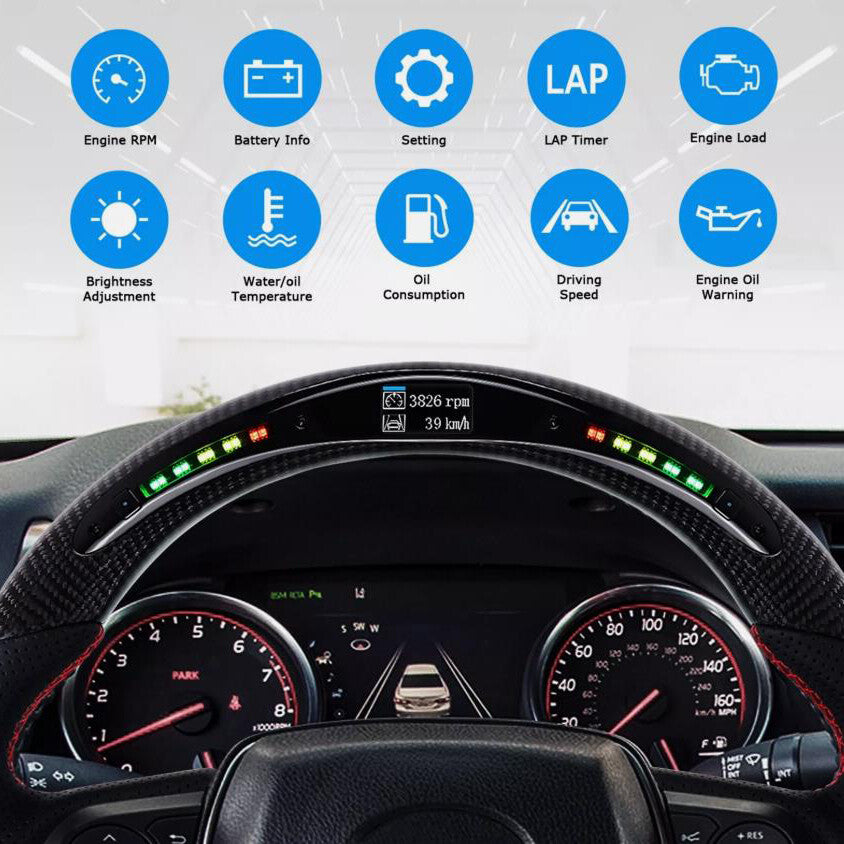 Carbon fiber LED steering wheel for Toyota for Camry 2018 - 2022
