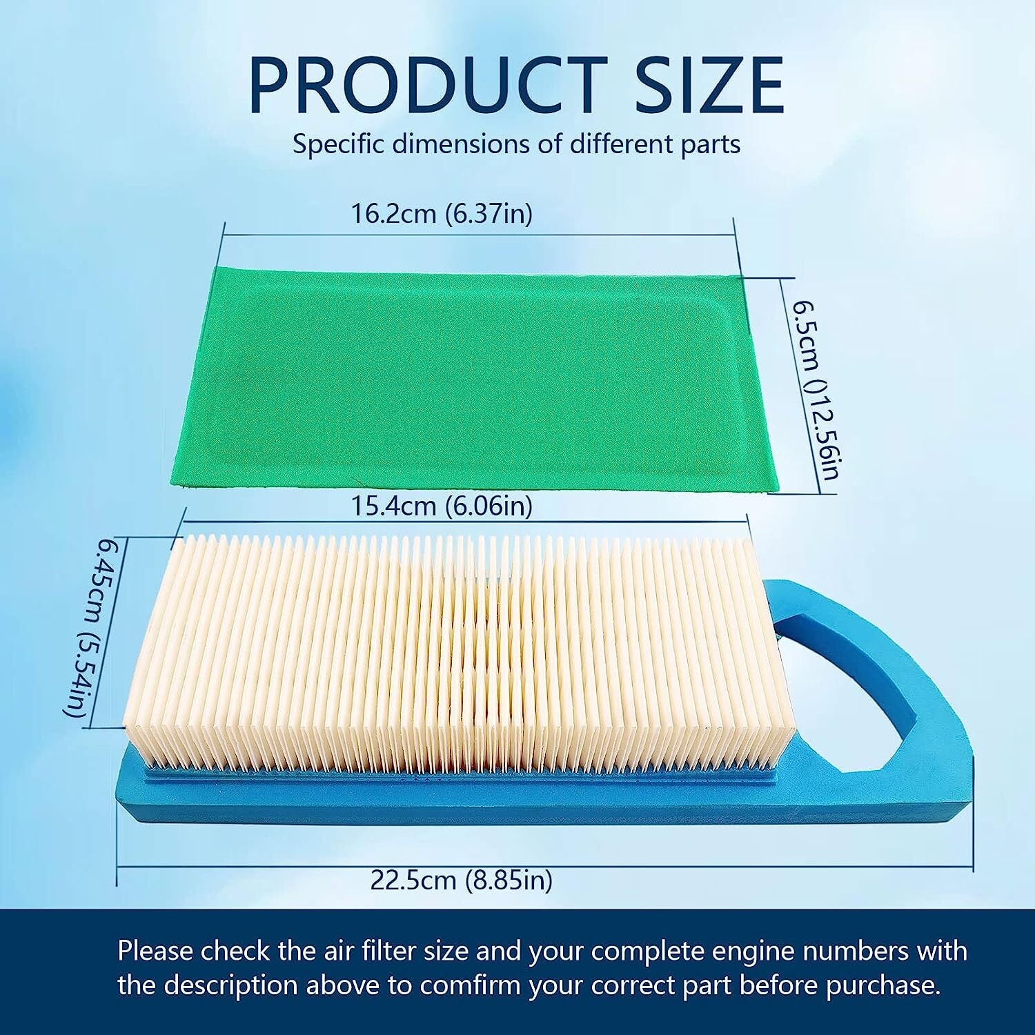 2x Air Filter Pre-Filter For BS 697153 698083 For M149171 GY20573