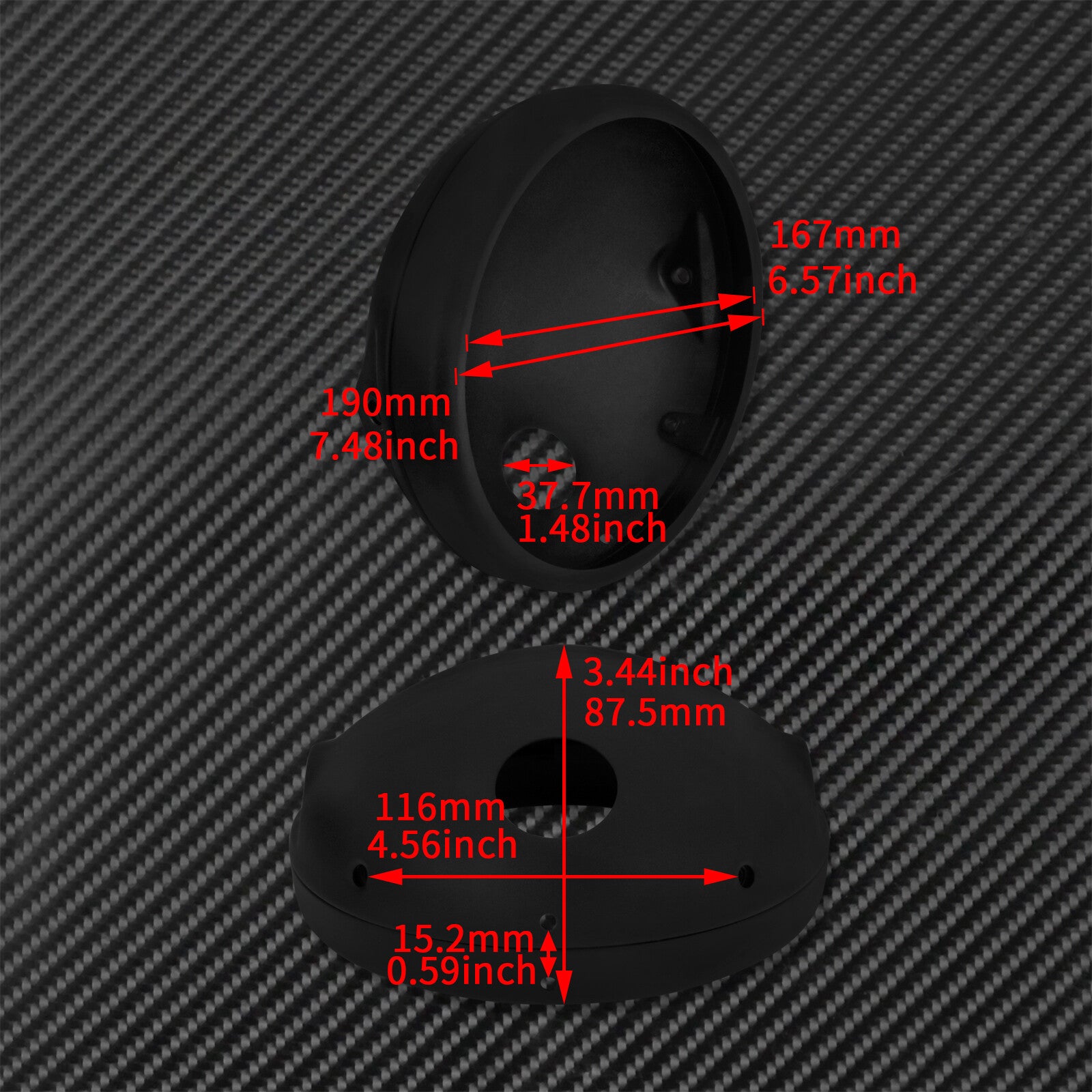 7 Motorcycle Matte Black Front Headlight Housing Cover Fit for Harley XL1200
