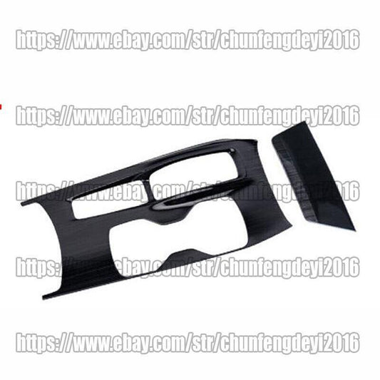 for Honda Accord 2018-22 2PCS BLACK Titanium Console Gear Shift Frame Cover Trim