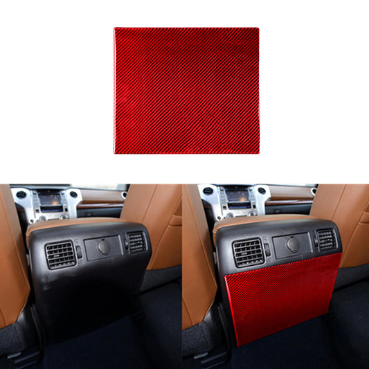 Red Carbon Fiber Rear Anti-kick Cover Trim Sticker for Toyota Tundra 2014-2018