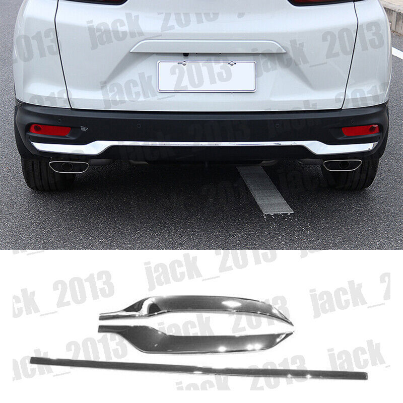 For 20-22 for Honda CR-V CRV Chrome steel Rear Lower Bumper Lid Cover Protector Trim