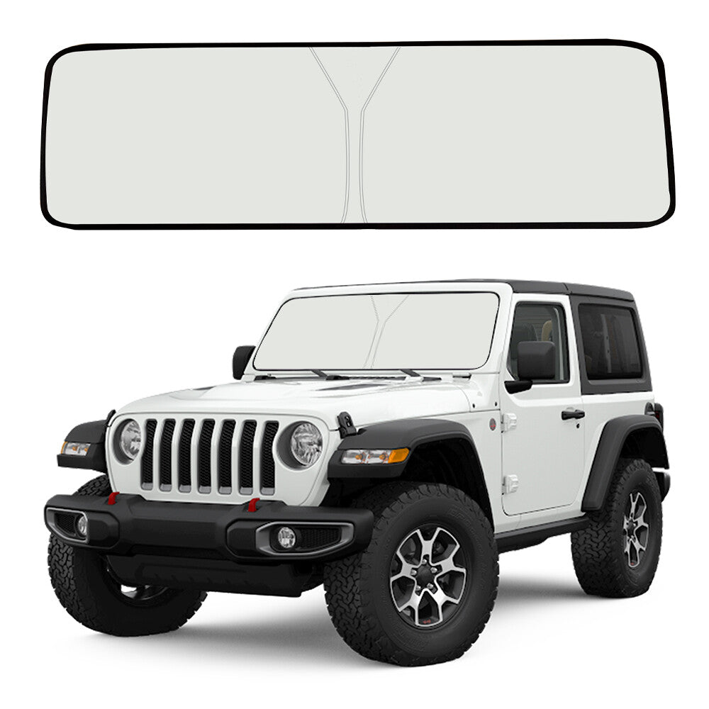 For 2018-2025 for Jeep for Wrangler JL/JLU Front Windshield Sun Shade Reflective Cover