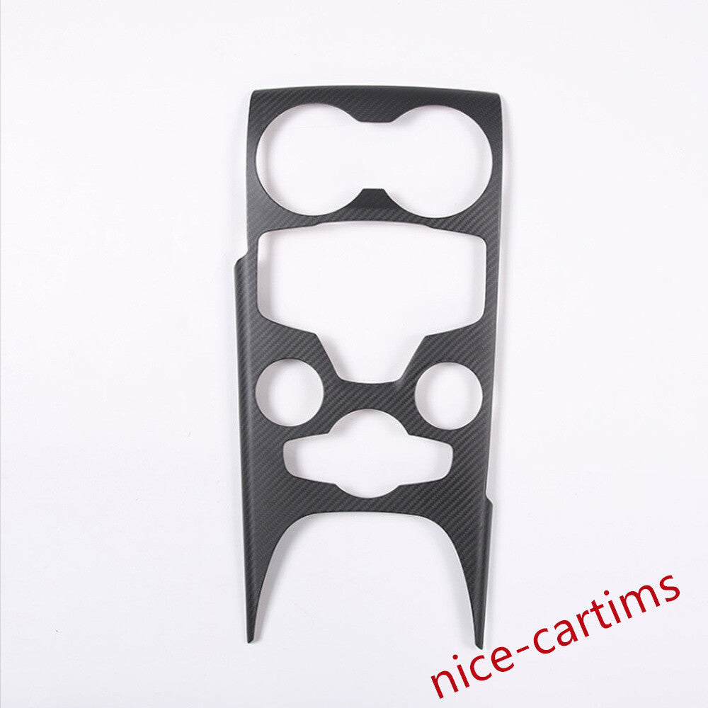 Matte Carbon Fiber Console Gear Shift Panel Trim for Alfa Romeo Giulia 2020-2023