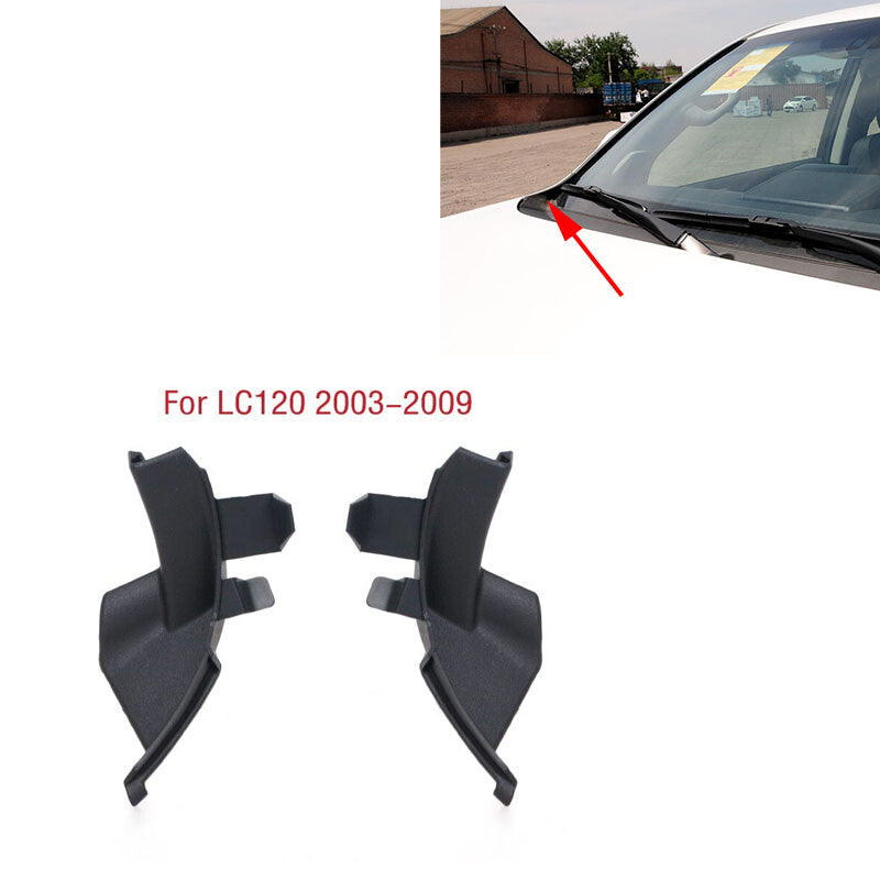 Pair Front Windshield Wrap Corner Trim for Toyota for Land Cruiser Prado 120 2003-09