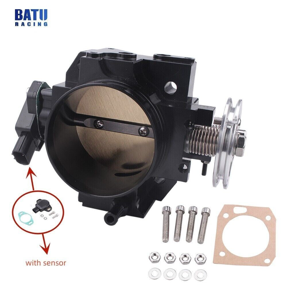 Black 70mm Throttle Body+TPS for Civic Si K-Series K20 Engine for Acura RSX