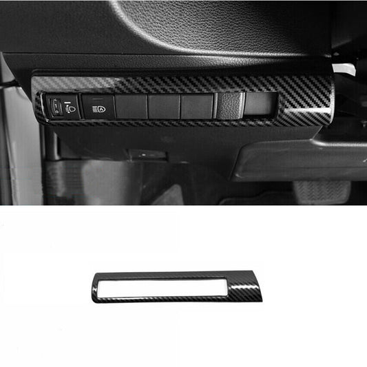 Carbon Fiber Headlight Switch Button Trim for Toyota for Corolla Hatchback 2019-2023