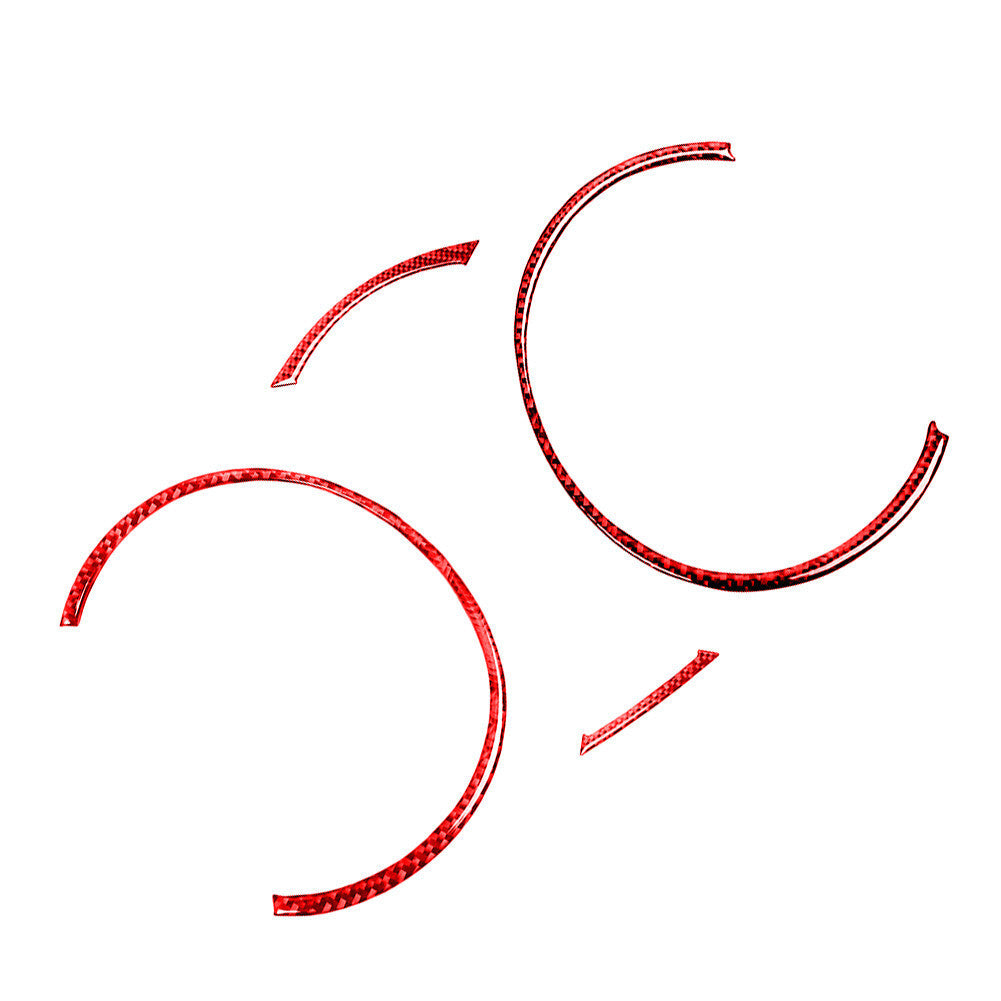 Red Carbon Fiber Speedometer Panel Cover Trim for Mitsubishi Lancer 2008-2015
