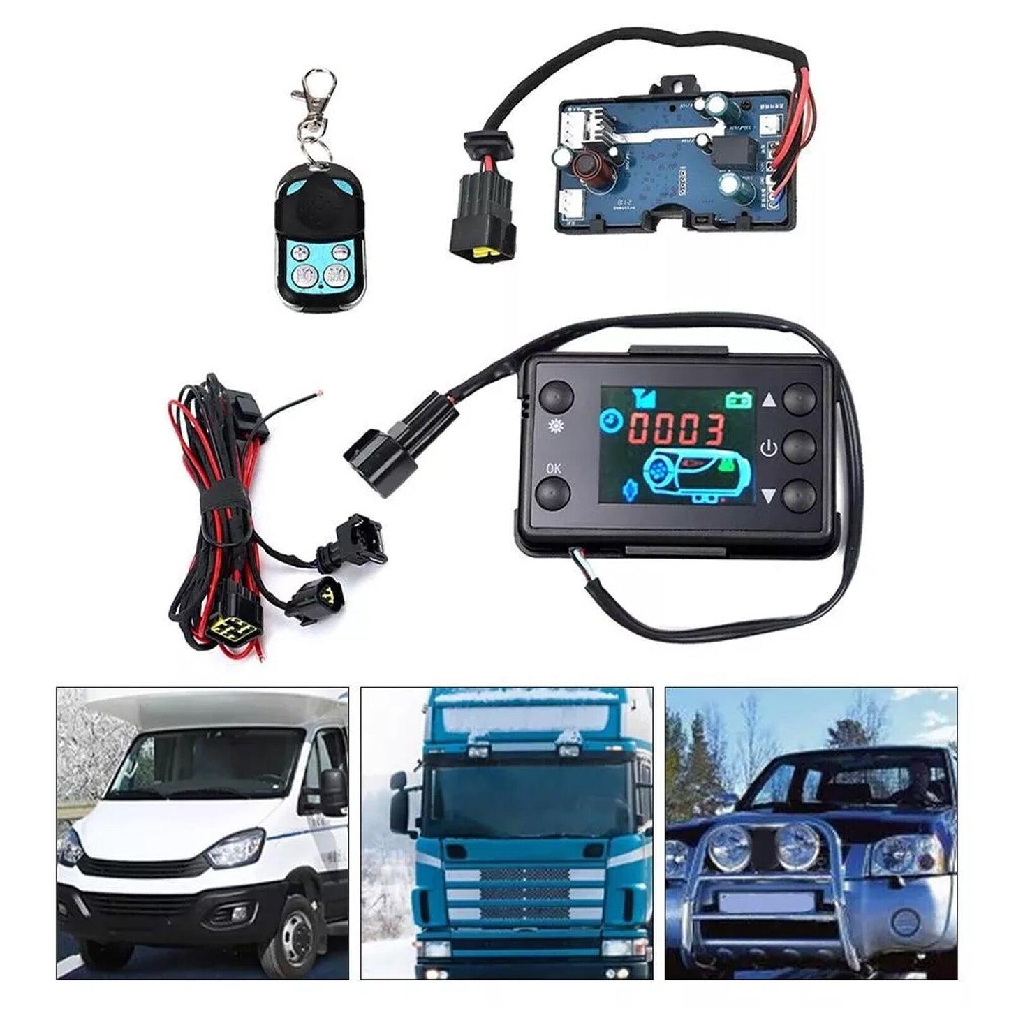 12V 24V Diesels Air Heater LCD Monitor Switch, Control Board with Remote ContrHN